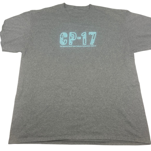 Mens CyberPatriot CP-17 Cyber Defense Competition T-Shirt‎ XL Gray Boeing Cisco